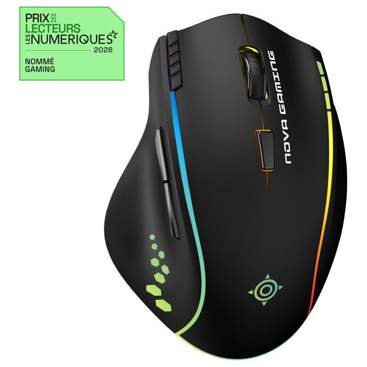 Souris gaming - Sans fil - Nova Gaming - Persee - Noir Souris gaming - Sans fil - Nova Gaming - Persee - Noir