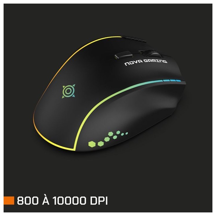 Souris gaming - Sans fil - Nova Gaming - Persee - Noir Souris gaming - Sans fil - Nova Gaming - Persee - Noir