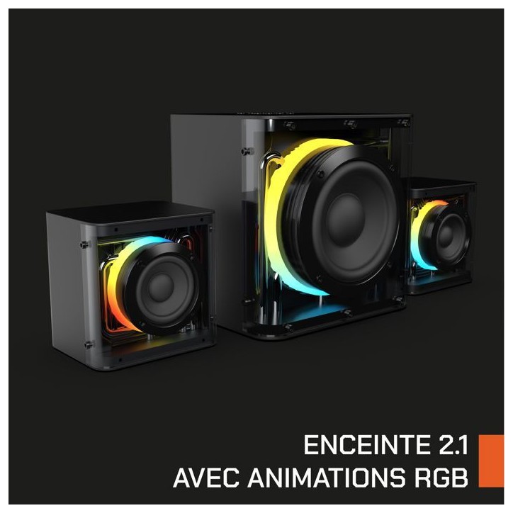 Enceintes gaming - NOVA GAMING - Serpentis - LED RGB - Noir Enceintes gaming - NOVA GAMING - Serpentis - LED RGB - Noir