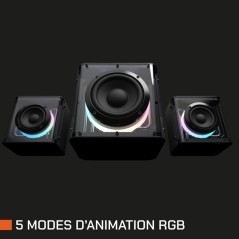Enceintes gaming - NOVA GAMING - Serpentis - LED RGB - Noir