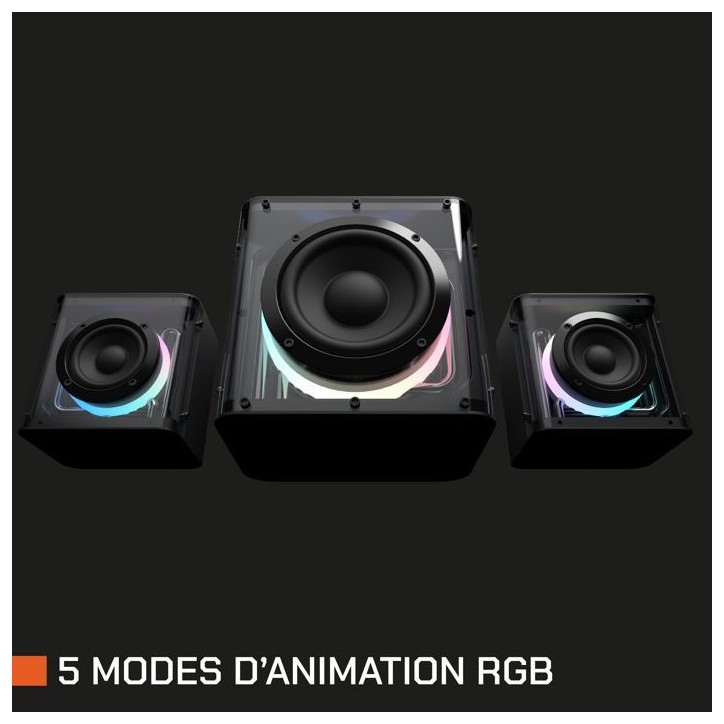 Enceintes gaming - NOVA GAMING - Serpentis - LED RGB - Noir Enceintes gaming - NOVA GAMING - Serpentis - LED RGB - Noir