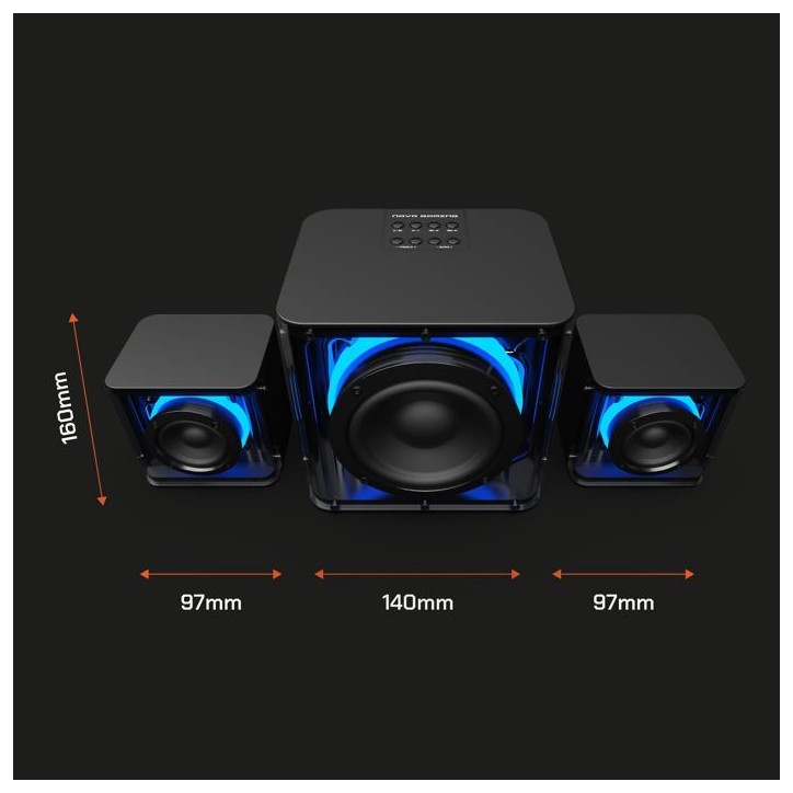 Enceintes gaming - NOVA GAMING - Serpentis - LED RGB - Noir Enceintes gaming - NOVA GAMING - Serpentis - LED RGB - Noir