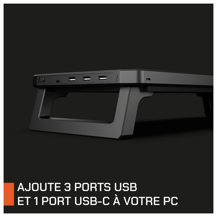Réhausseur d'écran - NOVA GAMING - Celestium - Hub intégré - LED RGB - Noir Réhausseur d'écran - NOVA GAMING - Celestium - Hub intégré - LED RGB - Noir