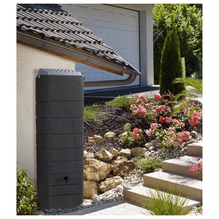 Récupérateur d'eau mural - BELLI - 650 L - Anthracite Récupérateur d'eau mural - BELLI - 650 L - Anthracite