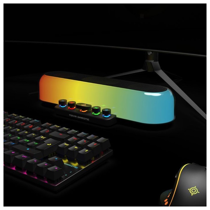 Barre de son gaming - NOVA GAMING - Ursae - LED RGB - Noir Barre de son gaming - NOVA GAMING - Ursae - LED RGB - Noir
