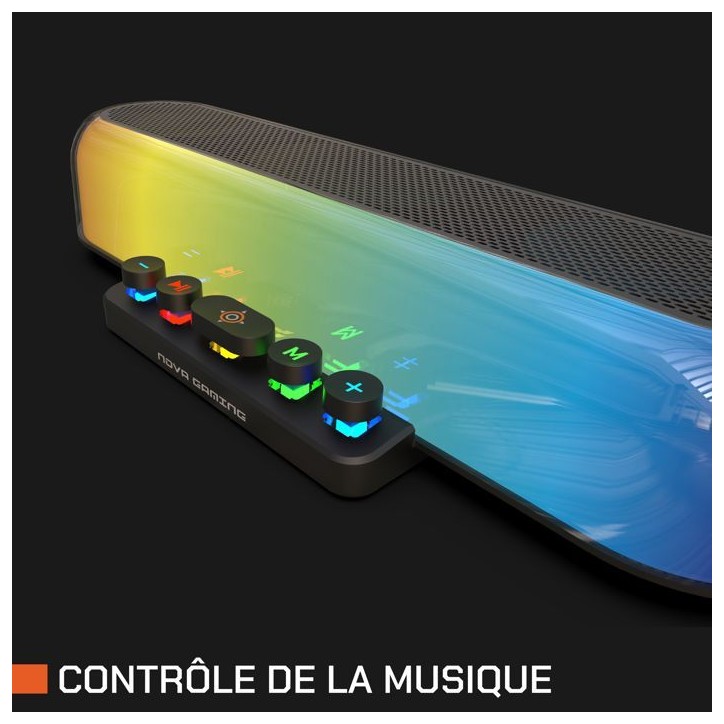 Barre de son gaming - NOVA GAMING - Ursae - LED RGB - Noir Barre de son gaming - NOVA GAMING - Ursae - LED RGB - Noir
