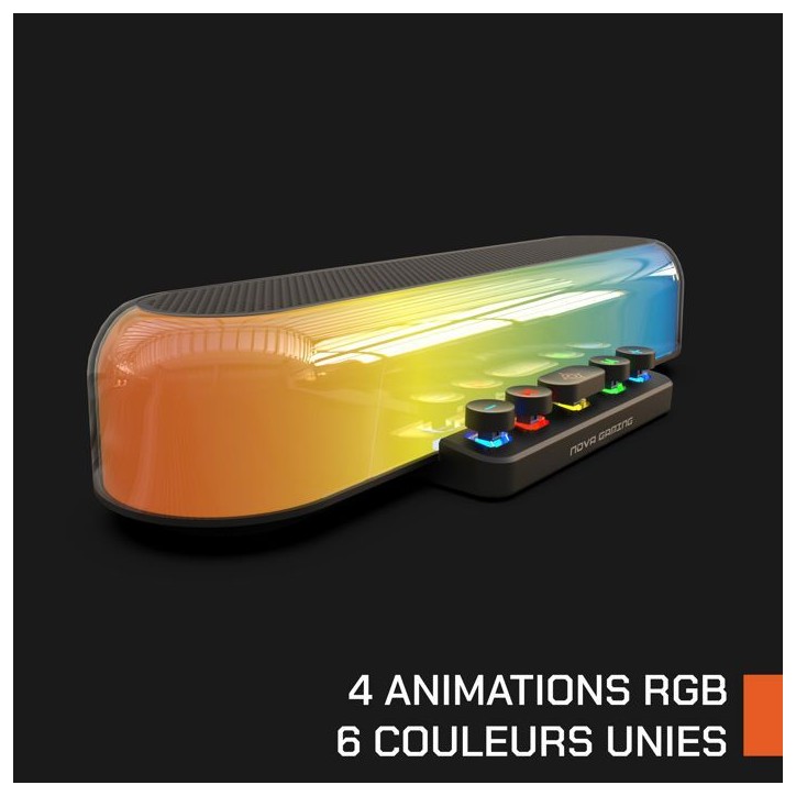 Barre de son gaming - NOVA GAMING - Ursae - LED RGB - Noir Barre de son gaming - NOVA GAMING - Ursae - LED RGB - Noir