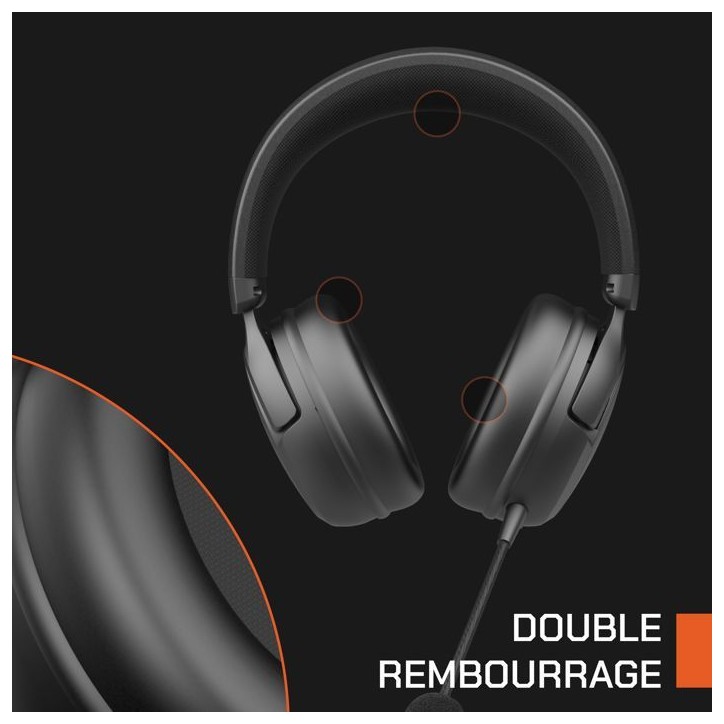 Casque gamer sans fil - NOVA GAMING - Atlas - Micro amovible - LED RGB - Noir Casque gamer sans fil - NOVA GAMING - Atlas - Micro amovible - LED RGB - Noir