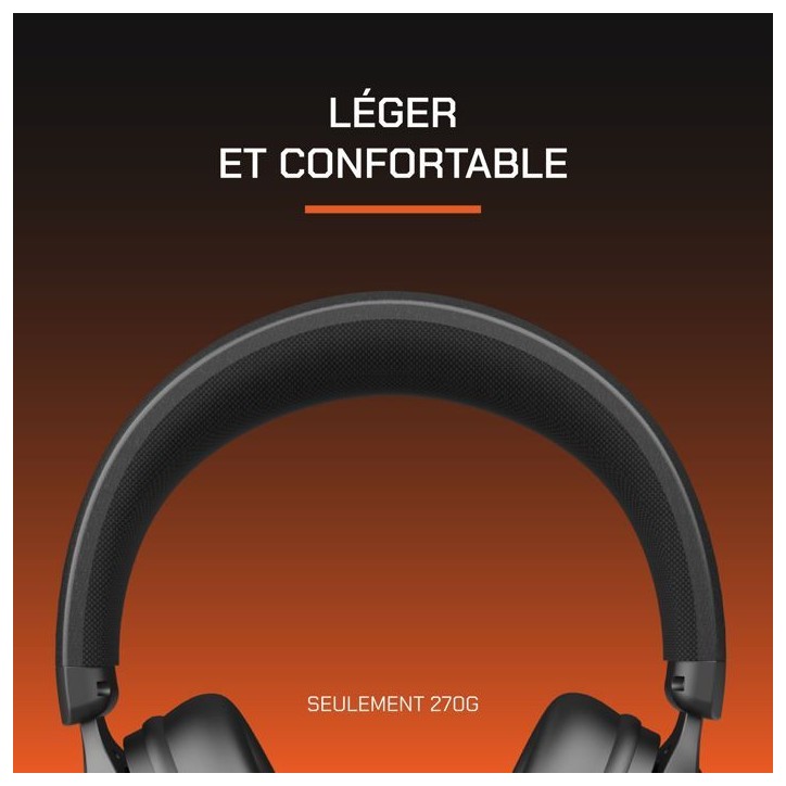 Casque gamer sans fil - NOVA GAMING - Atlas - Micro amovible - LED RGB - Noir Casque gamer sans fil - NOVA GAMING - Atlas - Micro amovible - LED RGB - Noir