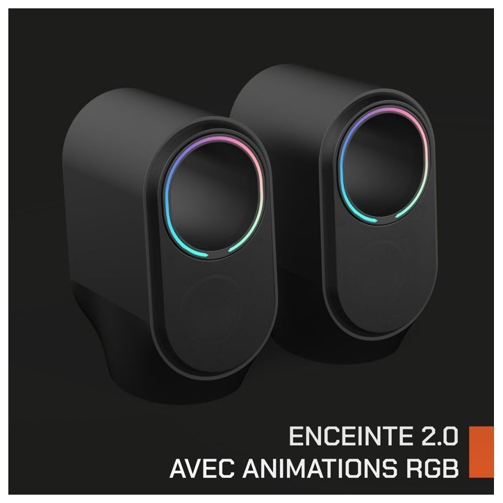Enceintes bluetooth gaming - NOVA GAMING - Cygnus - LED RGB - Noir Enceintes bluetooth gaming - NOVA GAMING - Cygnus - LED RGB - Noir