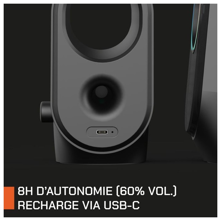 Enceintes bluetooth gaming - NOVA GAMING - Cygnus - LED RGB - Noir Enceintes bluetooth gaming - NOVA GAMING - Cygnus - LED RGB - Noir
