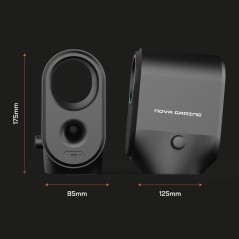 Enceintes bluetooth gaming - NOVA GAMING - Cygnus - LED RGB - Noir