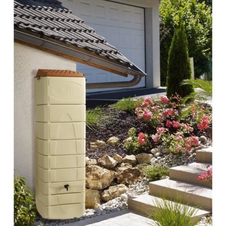Récupérateur d'eau mural - BELLI - 650 L - Beige