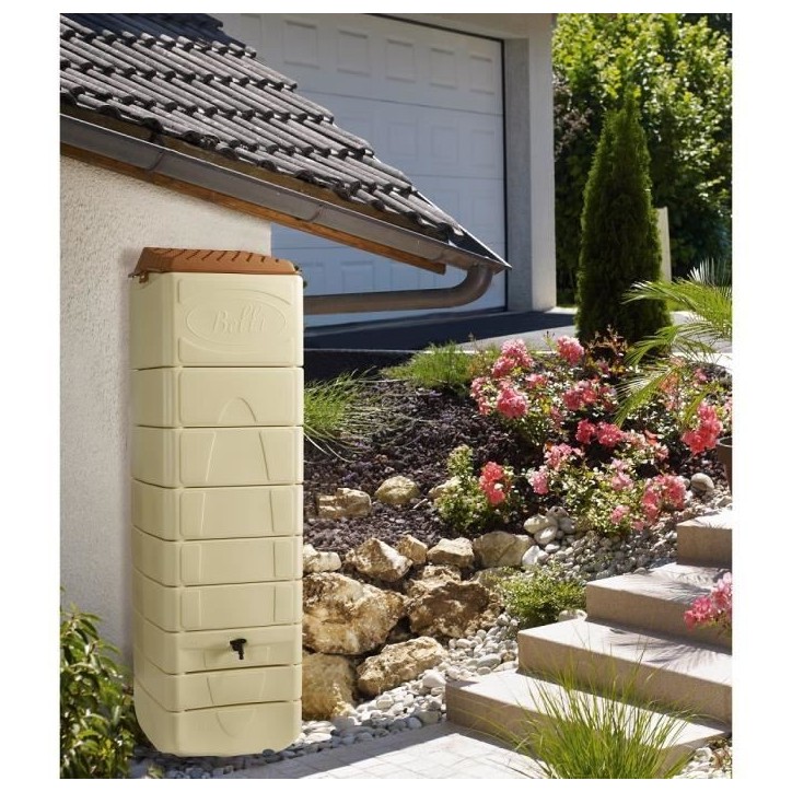 Récupérateur d'eau mural - BELLI - 650 L - Beige Récupérateur d'eau mural - BELLI - 650 L - Beige
