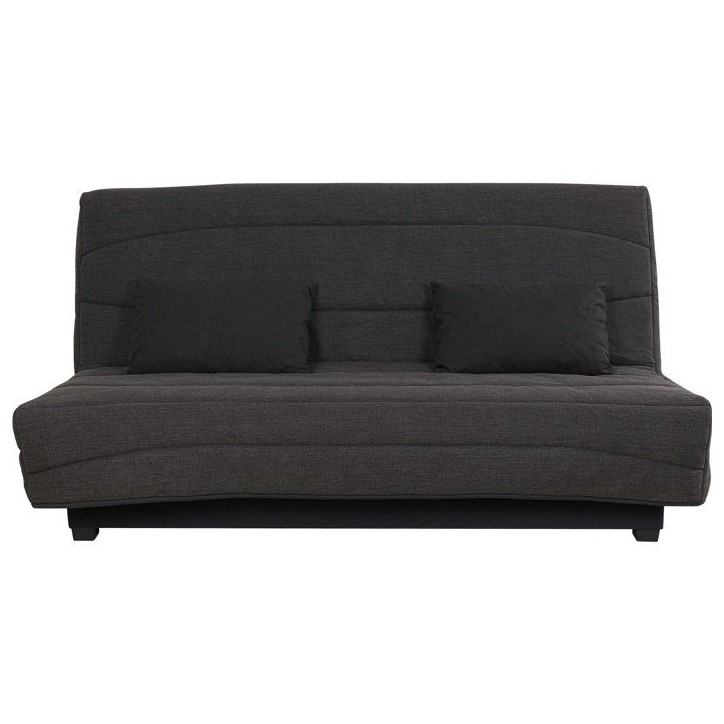 Canapé convertible clic-clac SIMMONS - Couchage régulier - 3 places - Tissu Noir - 188 x 95 x 99 cm - NOVA Canapé convertible clic-clac SIMMONS - Couchage régulier - 3 places - Tissu Noir - 188 x 95 x 99 cm - NOVA