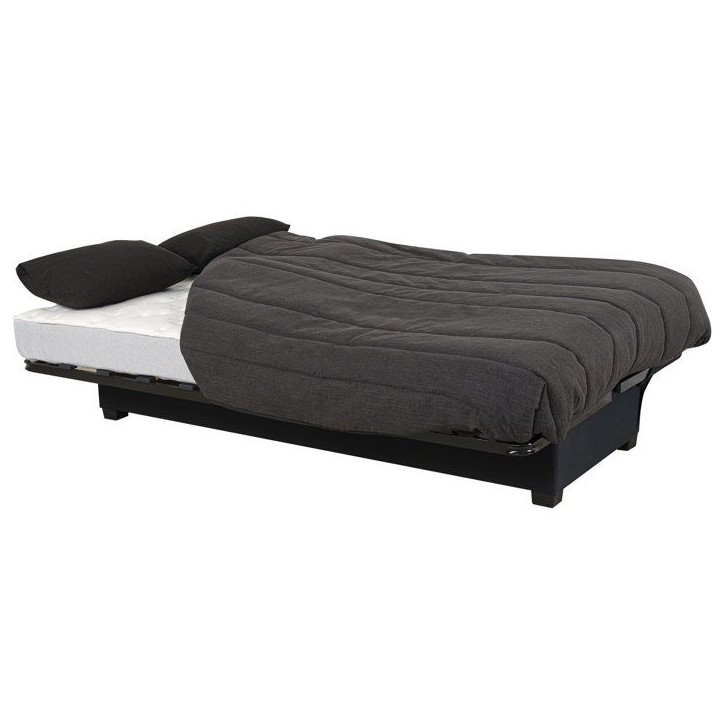 Canapé convertible clic-clac SIMMONS - Couchage régulier - 3 places - Tissu Noir - 188 x 95 x 99 cm - NOVA Canapé convertible clic-clac SIMMONS - Couchage régulier - 3 places - Tissu Noir - 188 x 95 x 99 cm - NOVA