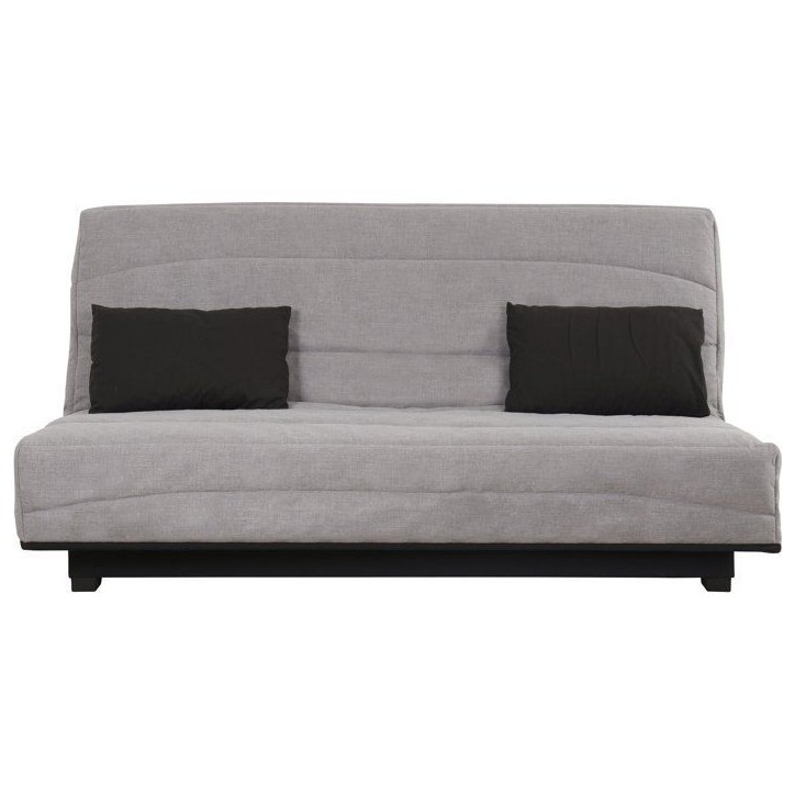 Canapé convertible clic-clac SIMMONS - Couchage régulier - 3 places - Tissu Gris - 188 x 95 x 99 cm - NOVA Canapé convertible clic-clac SIMMONS - Couchage régulier - 3 places - Tissu Gris - 188 x 95 x 99 cm - NOVA