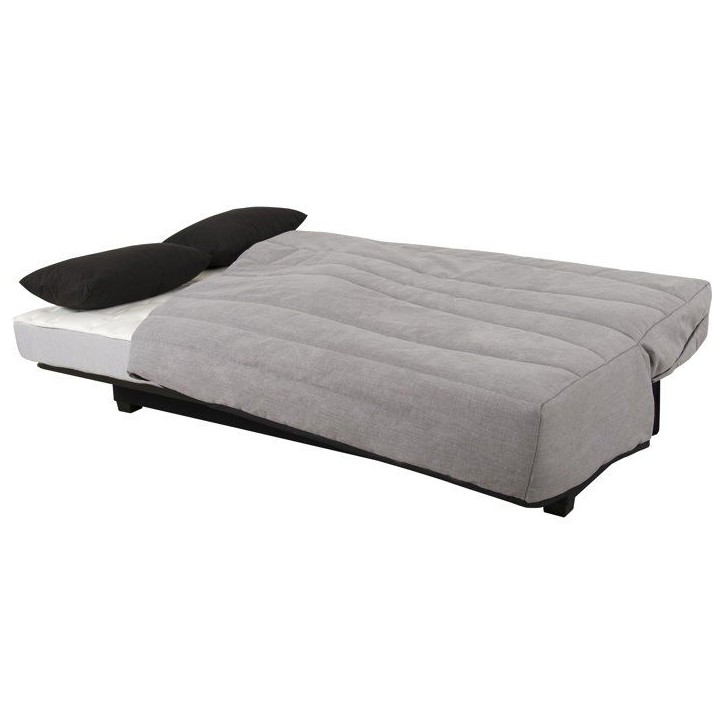Canapé convertible clic-clac SIMMONS - Couchage régulier - 3 places - Tissu Gris - 188 x 95 x 99 cm - NOVA Canapé convertible clic-clac SIMMONS - Couchage régulier - 3 places - Tissu Gris - 188 x 95 x 99 cm - NOVA