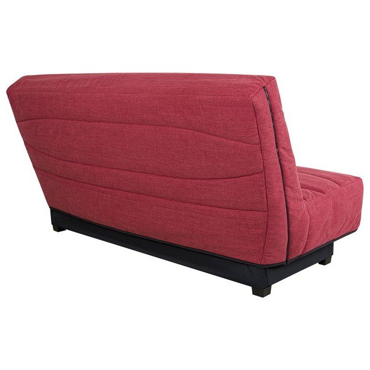 Canapé convertible clic-clac SIMMONS - Couchage régulier - 3 places - Tissu Framboise - 188 x 95 x 99 cm - NOVA Canapé convertible clic-clac SIMMONS - Couchage régulier - 3 places - Tissu Framboise - 188 x 95 x 99 cm - NOVA