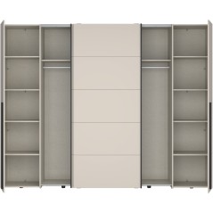 Armoire - Décor Sable- 2 portes battantes + 2 portes coulissantes - L