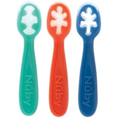 Lot de 3 premieres cuilleres bébé - NUBY - Silicone - Des 6 mois - B