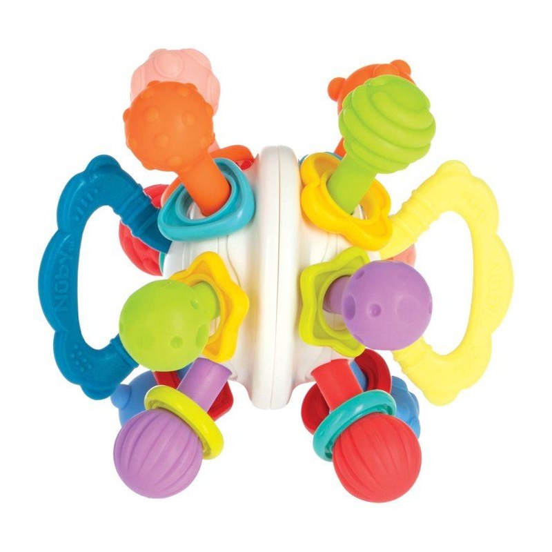 Anneau de dentition - NUBY - Twist ball - Avec hochet - Des 3 mois - M