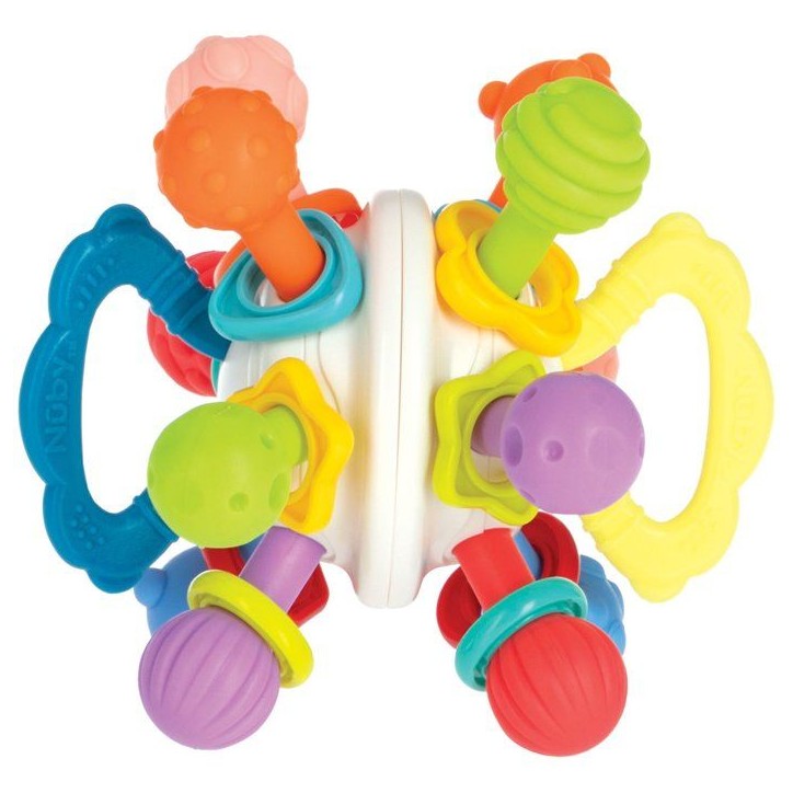 Anneau de dentition - NUBY - Twist ball - Avec hochet - Des 3 mois - Multicolore Anneau de dentition - NUBY - Twist ball - Avec hochet - Des 3 mois - Multicolore