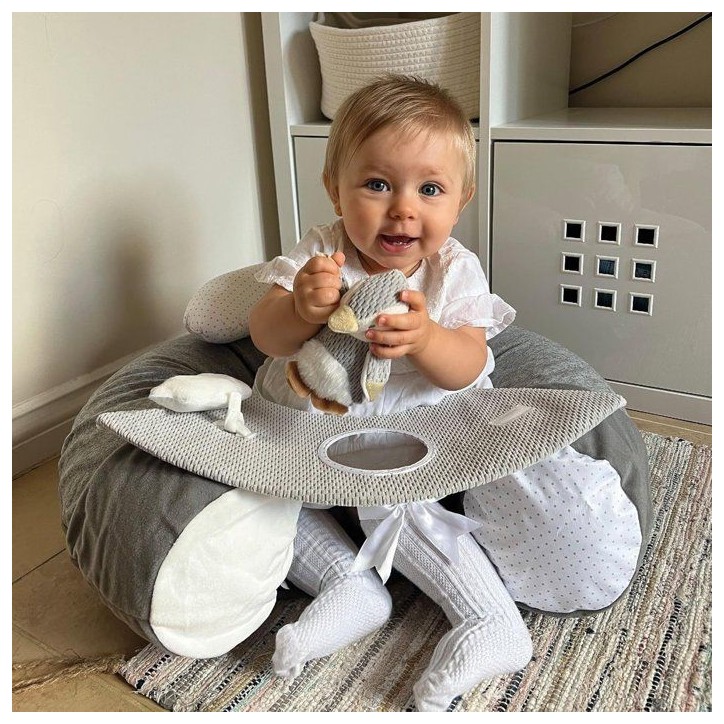 Siege gonflable - NUBY - Sit & Play au sol - Plateau amovible - Des 6 mois - Gris Siege gonflable - NUBY - Sit & Play au sol - Plateau amovible - Des 6 mois - Gris