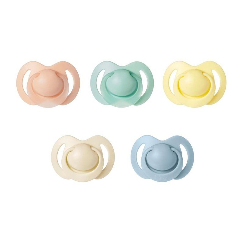 Lot de 5 sucettes orthodontiques - NUBY - Silicone - 6-18 mois - Multi