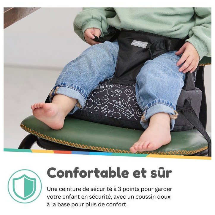 Siege réhausseur enfants - NUBY - Panda - Pliable - Mousse - Imperméable - Des 6 mois Siege réhausseur enfants - NUBY - Panda - Pliable - Mousse - Imperméable - Des 6 mois