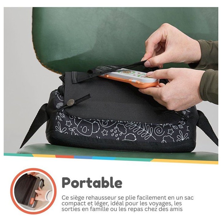 Siege réhausseur enfants - NUBY - Panda - Pliable - Mousse - Imperméable - Des 6 mois Siege réhausseur enfants - NUBY - Panda - Pliable - Mousse - Imperméable - Des 6 mois