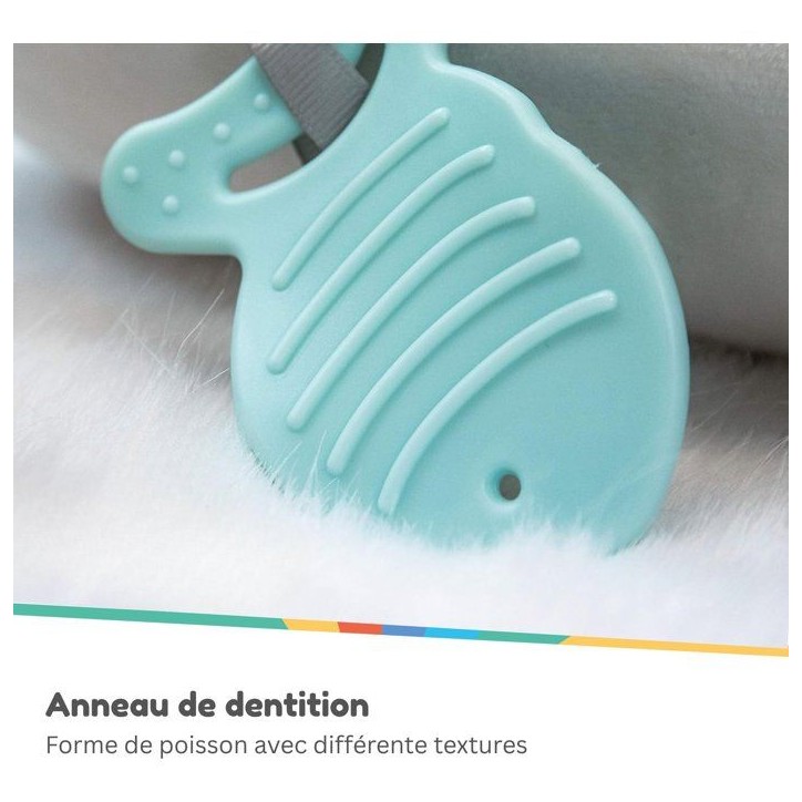 Coussin intéractif moelleux - NUBY - Tummy Time - Gris / Blanc Coussin intéractif moelleux - NUBY - Tummy Time - Gris / Blanc