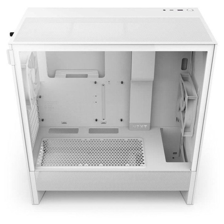 Boitier moyen-tour compact ATX - NZXT - CC-H52FW-01 - H5 Flow - Blanc Boitier moyen-tour compact ATX - NZXT - CC-H52FW-01 - H5 Flow - Blanc