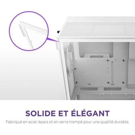 Boitier moyen-tour compact ATX - NZXT - CC-H52FW-01 - H5 Flow - Blanc