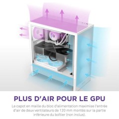 Boitier moyen-tour compact ATX - NZXT - CC-H52FW-01 - H5 Flow - Blanc