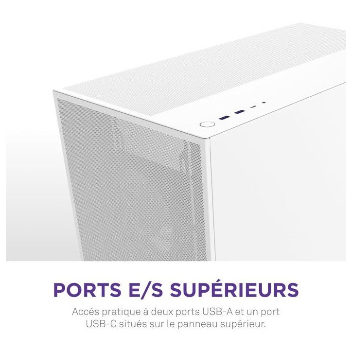 Boitier moyen-tour - NZXT - CM-H72FW-01 - H7 Flow - Blanc Boitier moyen-tour - NZXT - CM-H72FW-01 - H7 Flow - Blanc
