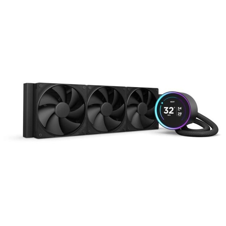Watercooling - NZXT - RL-KN36E-B2 - Kraken Elite 360 - Écran 2.72 et anneau RGB personnalisable - Noir