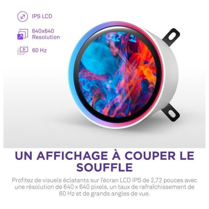 Watercooling - NZXT - RL-KR24E-W2 - Kraken Elite 240 RGB - Écran 2.72, panneau RGB personnalisable et ventilateurs RGB - Blanc Watercooling - NZXT - RL-KR24E-W2 - Kraken Elite 240 RGB - Écran 2.72, panneau RGB personnalisable et ventilateurs RGB - Blanc