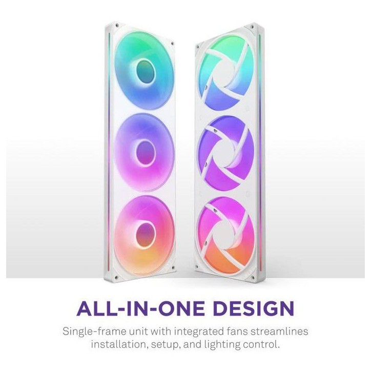 Ventilateur PC - NZXT - F420RGB Core a cadre unique (RF-U42HF-W1) - Ø 420 mm Ventilateur PC - NZXT - F420RGB Core a cadre unique (RF-U42HF-W1) - Ø 420 mm