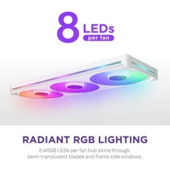 Ventilateur PC - NZXT - F420RGB Core a cadre unique (RF-U42HF-W1) - Ø