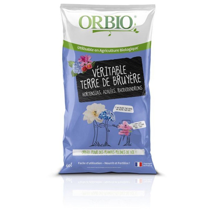 Terre de bruyere - ORBIO - 40 L - Idéale plantes acidophiles - Substrat léger Terre de bruyere - ORBIO - 40 L - Idéale plantes acidophiles - Substrat léger