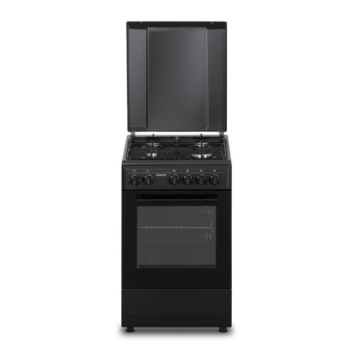 Cuisiniere gaz OCEANIC OCEACG50GB - 4 feux - L49,8 xP61 xH 86 cm - Noir Cuisiniere gaz OCEANIC OCEACG50GB - 4 feux - L49,8 xP61 xH 86 cm - Noir