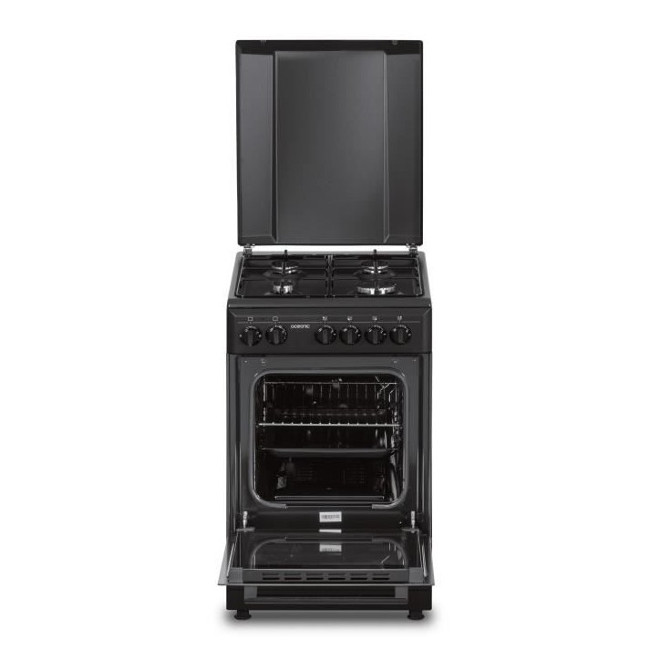 Cuisiniere gaz OCEANIC OCEACG50GB - 4 feux - L49,8 xP61 xH 86 cm - Noir Cuisiniere gaz OCEANIC OCEACG50GB - 4 feux - L49,8 xP61 xH 86 cm - Noir
