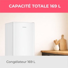 Congélateur armoire - OCEANIC - OCEACUF169WE - 169 L - 5 tiroirs - Low Frost - Classe E - Blanc