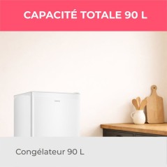 Congélateur armoire - OCEANIC - OCEACUF90W3 - 90 L - 3 tiroirs - Low Frost - Classe E - Blanc
