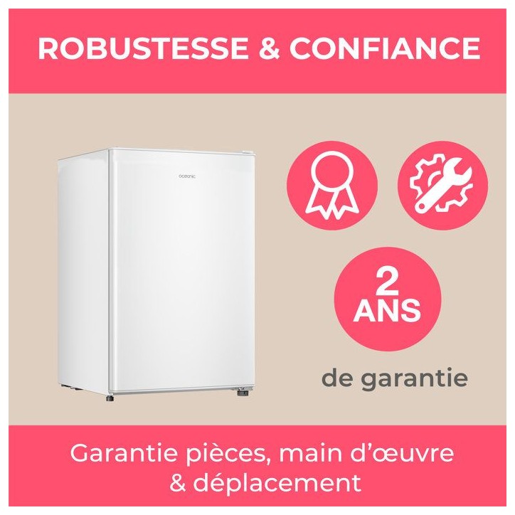 Congélateur armoire - OCEANIC - OCEACUF90W3 - 90 L - 3 tiroirs - Low Frost - Classe E - Blanc Congélateur armoire - OCEANIC - OCEACUF90W3 - 90 L - 3 tiroirs - Low Frost - Classe E - Blanc