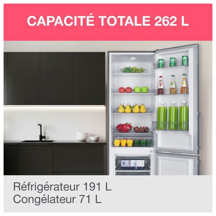 Réfrigérateur combiné - OCEANIC - OCEAFC262STDS - 262 L - Classe D - 55 x 56 x 180 cm - Silver Réfrigérateur combiné - OCEANIC - OCEAFC262STDS - 262 L - Classe D - 55 x 56 x 180 cm - Silver