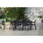 Lot de 6 fauteuils de jardin - Allibert by KETER - BELLA - En résine - Coloris : gris graphite - Empilable Lot de 6 fauteuils de jardin - Allibert by KETER - BELLA - En résine - Coloris : gris graphite - Empilable