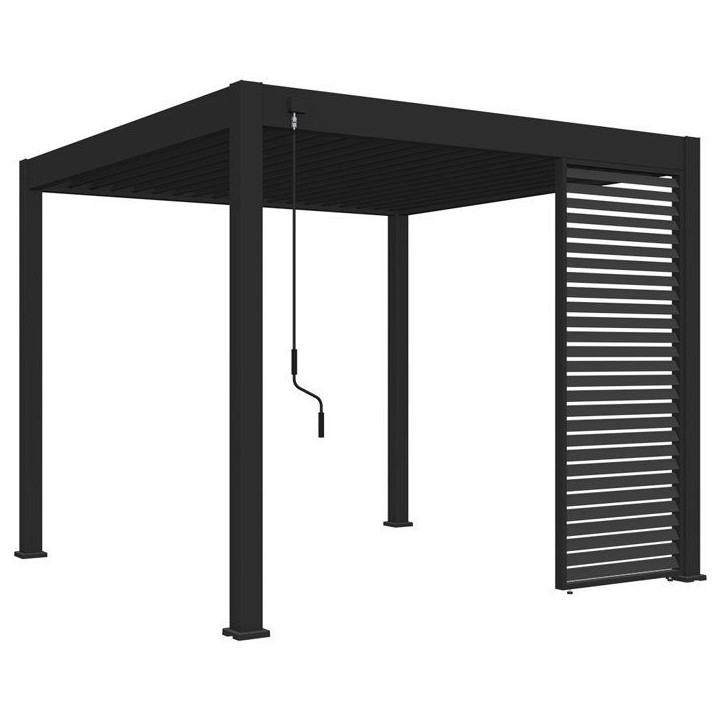 Panneau brise-vue - OMBREA - Ventelles horizontales - 1 m - Aluminium - Anthracite Panneau brise-vue - OMBREA - Ventelles horizontales - 1 m - Aluminium - Anthracite