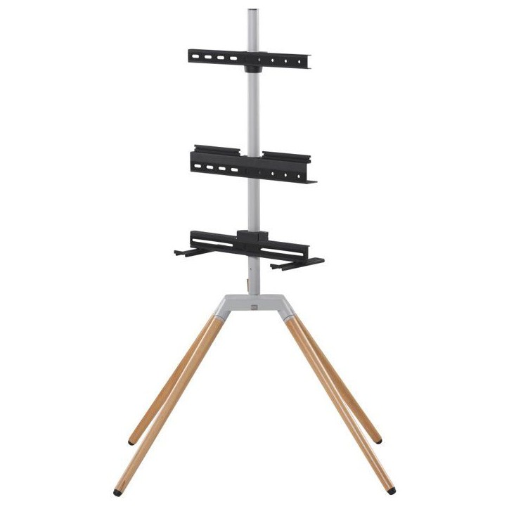 Quadpod TV Stand - ONE FOR ALL - Finition bois clair et métal - Orientable a 360° - Pour TV 32'' a 75'' - 35kg max Quadpod TV Stand - ONE FOR ALL - Finition bois clair et métal - Orientable a 360° - Pour TV 32'' a 75'' - 35kg max